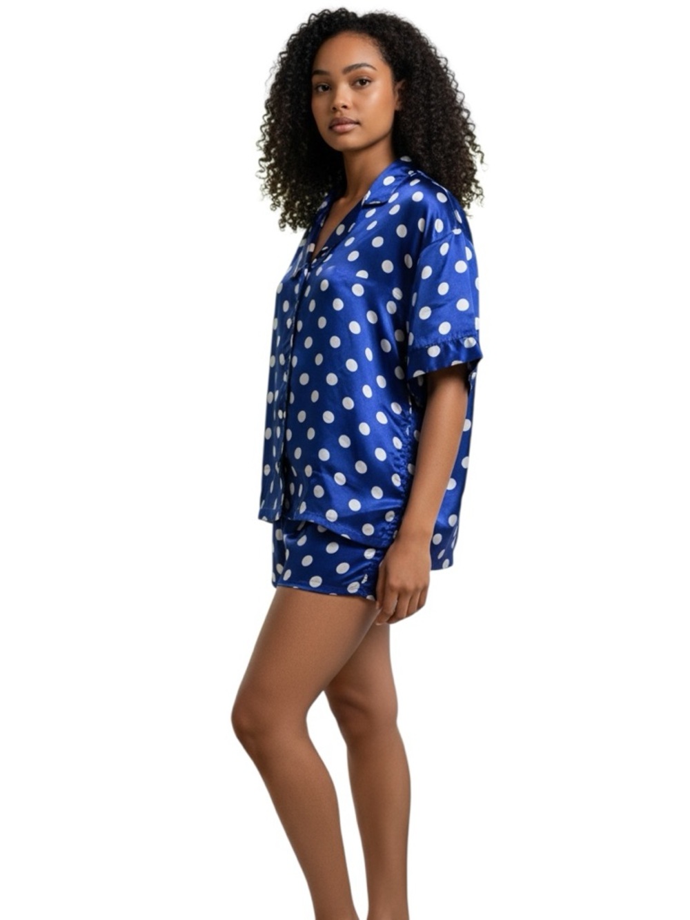 VICTORIA’S SECRET Vintage! Blue/White Polka Dot Pajama Shorts Set Size P